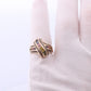 Multi-Color Sapphire Ring. 14k Yellow Gold ring. Colorful Sapphire channel set. Sapphire with diamonds.