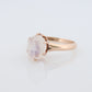 10k Victorian MOONSTONE Claw set ring. Opaque Moonstone ring. Oval Cabochon Moonstone. Rainbow Moonstone.