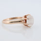 10k Victorian MOONSTONE Claw set ring. Opaque Moonstone ring. Oval Cabochon Moonstone. Rainbow Moonstone.