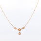 Diamond pendant lavaliere. 14k Gold with a diamond set buttercup necklace. Figaro Chain necklace. Balestra