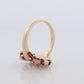 JABEL 14k Platinum Diamond Solitaire ring. Vintage 14k Large Flower Starburst JABEL.