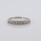 Antique Platinum Diamond eternity channel band. Art Deco diamond eternity infinity band.