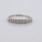 Antique Platinum Diamond eternity channel band. Art Deco diamond eternity infinity band.
