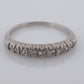 Antique Platinum Diamond eternity channel band. Art Deco diamond eternity infinity band.