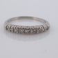 Antique Platinum Diamond eternity channel band. Art Deco diamond eternity infinity band.
