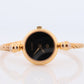 Vintage GUCCI 2700 Quartz Watch Timepiece. Gucci Black Face Gold Tone Bangle Wrist Watch Ladies. Original Paperwork / Box