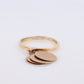 14k Dangle Charm ring. 14k Coin Medallion dangle ring. Round Charm Disk Disc band.