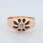 Belcher Set Diamond 10k Belcher ring. Belcher Victorian Prong Diamond Ring Buttercup diamond
