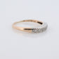 Antique 14k Diamond eternity channel band. Yellown and White Gold Art Deco 1930s diamond eternity infinity band.