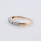 Antique 14k Diamond eternity channel band. Yellown and White Gold Art Deco 1930s diamond eternity infinity band.