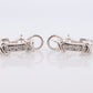 14k Diamond Hoop Earrings. Diamond Channel set diamond XOXO Earrings. Est 0.65ctw Hoop Huggie Dangle Diamond White Gold Earrings