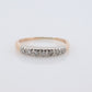 Antique 14k Diamond eternity channel band. Yellown and White Gold Art Deco 1930s diamond eternity infinity band.