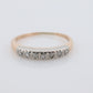 Antique 14k Diamond eternity channel band. Yellown and White Gold Art Deco 1930s diamond eternity infinity band.