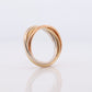 Vintage 18k Rolling Ring. Triple Ring. Interlocking ring. Tricolor Multicolor ITALIAN Wedding ring. 18k 750 Rolling Band 5.4grams