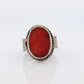 Sterling Silver Carnelian Intaglio Engraved Ring. HANDMADE Bezel set. st(23/11)