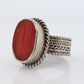 Sterling Silver Carnelian Intaglio Engraved Ring. HANDMADE Bezel set. st(23/11)
