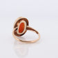 10k Cameo Oval Bezel ring. PSco Plainville Stock Cameo solitaire ring. st(74/75)