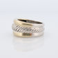 David Yurman ring Sterling and 14k Gold Heavy CABLE band