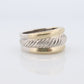 David Yurman ring Sterling and 14k Gold Heavy CABLE band
