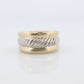David Yurman ring Sterling and 14k Gold Heavy CABLE band