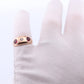 Antique 14k Triple Ruby Diamond signet ring. Gypsy Diamond bezel set into Signet band. 14k Gold Anniversary Three stone band ring