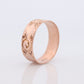 10k Ostby Barton Cigar Band. 10k Rose Gold Embossed Design wide ring. OB from Art Deco 1920 Era. Wide Fit Band.