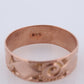 10k Ostby Barton Cigar Band. 10k Rose Gold Embossed Design wide ring. OB from Art Deco 1920 Era. Wide Fit Band.