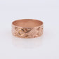 10k Ostby Barton Cigar Band. 10k Rose Gold Embossed Design wide ring. OB from Art Deco 1920 Era. Wide Fit Band.