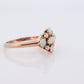 10k Victorian Opal Pearl Seed ring. 10k Gold Victorian claw opal ring. Antique Pearl Opal Cluster ring.