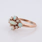10k Victorian Opal Pearl Seed ring. 10k Gold Victorian claw opal ring. Antique Pearl Opal Cluster ring.