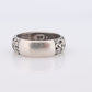 Floral Engraved Band. Sterling Silver Heavy, Wide, Engraved, Ornate Band. Flower Engraved Band. Flower Band.