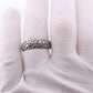 Floral Engraved Band. Sterling Silver Heavy, Wide, Engraved, Ornate Band. Flower Engraved Band. Flower Band.