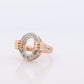 Circle Ring. 14k Diamond Encrusted Circle of life. Life Diamond Circle Promise ring. Heavy diamond ring.