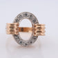 Circle Ring. 14k Diamond Encrusted Circle of life. Life Diamond Circle Promise ring. Heavy diamond ring.