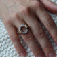 Circle Ring. 14k Diamond Encrusted Circle of life. Life Diamond Circle Promise ring. Heavy diamond ring.