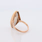 18k Large MOONSTONE ring. 18k Gold Marquise Navette Moonstone ring