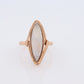 18k Large MOONSTONE ring. 18k Gold Marquise Navette Moonstone ring