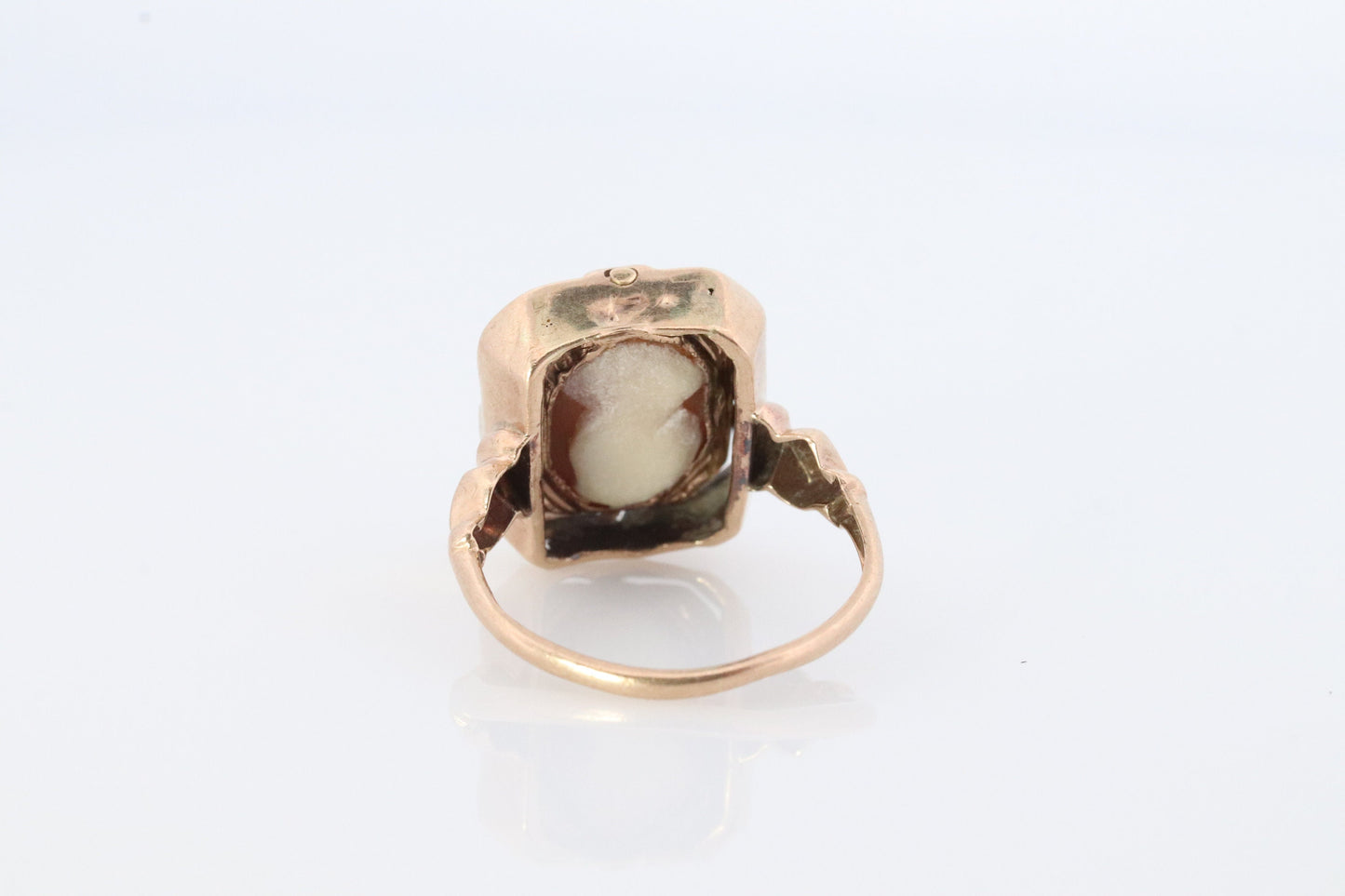 10k Onyx and Cameo Reversible Ring. Victorian Locket / Reverso Ring. 10k Yellow Gold Reverso signet ring.