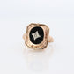 10k Onyx and Cameo Reversible Ring. Victorian Locket / Reverso Ring. 10k Yellow Gold Reverso signet ring.
