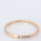 Vintage 14k Yellow White Gold Minimalist Band Ring. Moose Tracks Minimalist engraving pattern ring. Thin ring.