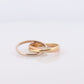 Vintage 18k Rolling Ring. Triple Ring. Interlocking ring. Tricolor Multicolor ITALIAN Wedding ring. 18k 750 Rolling Band 5.4grams