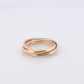 Vintage 18k Rolling Ring. Triple Ring. Interlocking ring. Tricolor Multicolor ITALIAN Wedding ring. 18k 750 Rolling Band 5.4grams