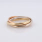 Vintage 18k Rolling Ring. Triple Ring. Interlocking ring. Tricolor Multicolor ITALIAN Wedding ring. 18k 750 Rolling Band 5.4grams