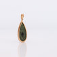 14k Jade and Diamond Pendant. Budlong, Docherty & Armstrong BDA Art Deco Tear Pendant for a necklace. Pear Jade Diamond Pendant.