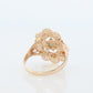 10k Filigree diamond ornate shield ring. 10k Art Deco diamond ring. sz5.75 st(86/25)