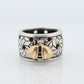 Saint by Sarah Jane 18k and Sterling Silver Bee wide Band. Bumblebee ring
