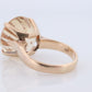 Large Yellow Citrine ring. 14k yellow gold Heavy Large Prong Set Round Citrine