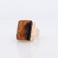 10k Tiger Eye Cameo Signet Ring. 10k rose gold Heavy Carved Warrior Gents or Mens ring.