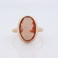 10k Cameo Oval Bezel ring. PSco Plainville Stock Cameo solitaire ring. st(74/75)