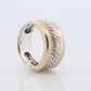 David Yurman ring Sterling and 14k Gold Heavy CABLE band